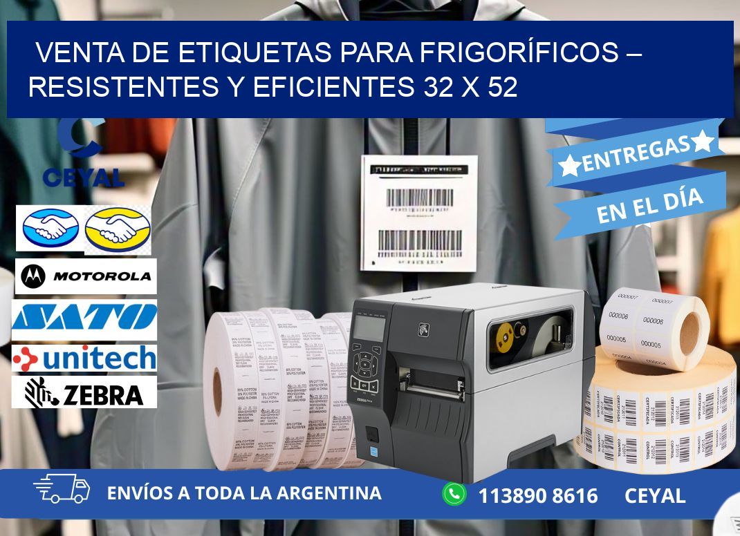 VENTA DE ETIQUETAS PARA FRIGORÍFICOS – RESISTENTES Y EFICIENTES 32 x 52