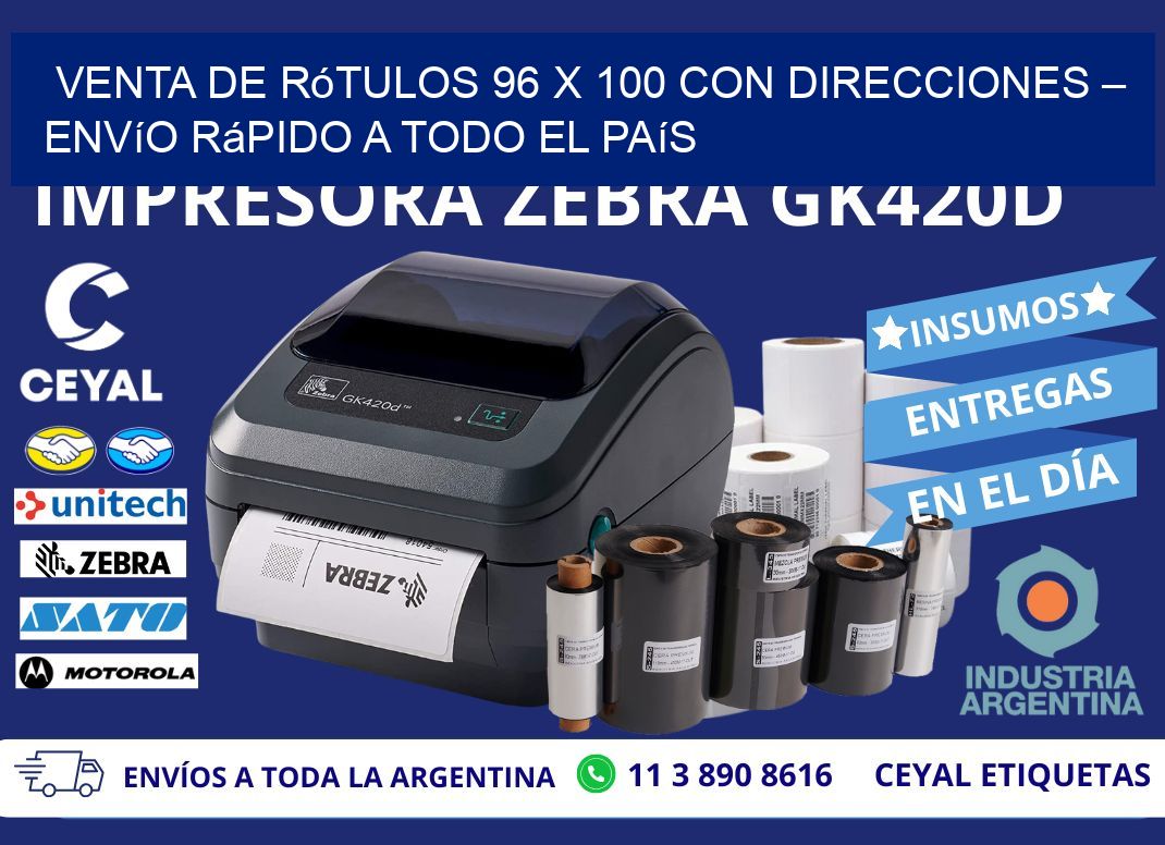 Venta de Rótulos 96 x 100 con Direcciones – Envío Rápido a Todo el País