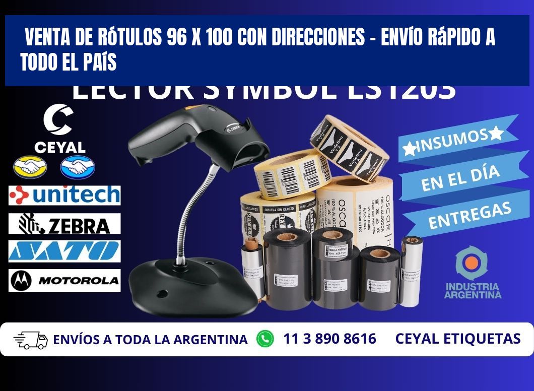 Venta de Rótulos 96 x 100 con Direcciones – Envío Rápido a Todo el País