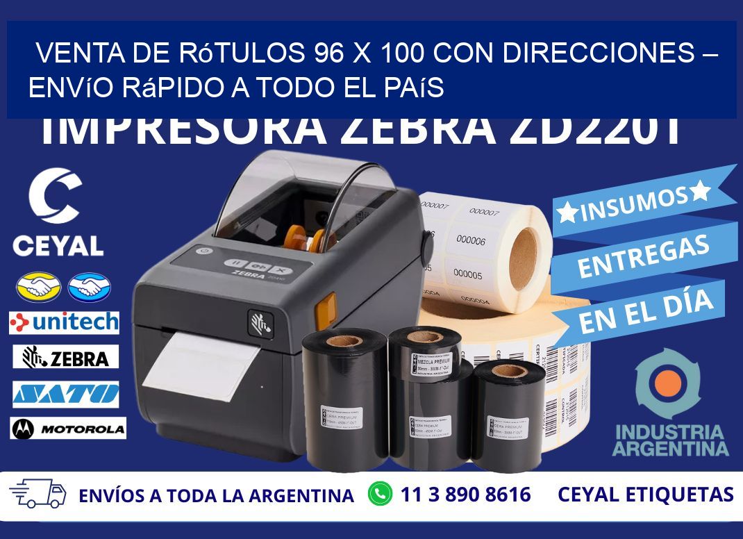 Venta de Rótulos 96 x 100 con Direcciones – Envío Rápido a Todo el País