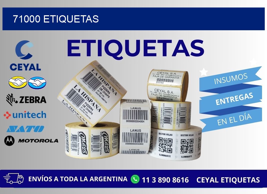 71000 ETIQUETAS