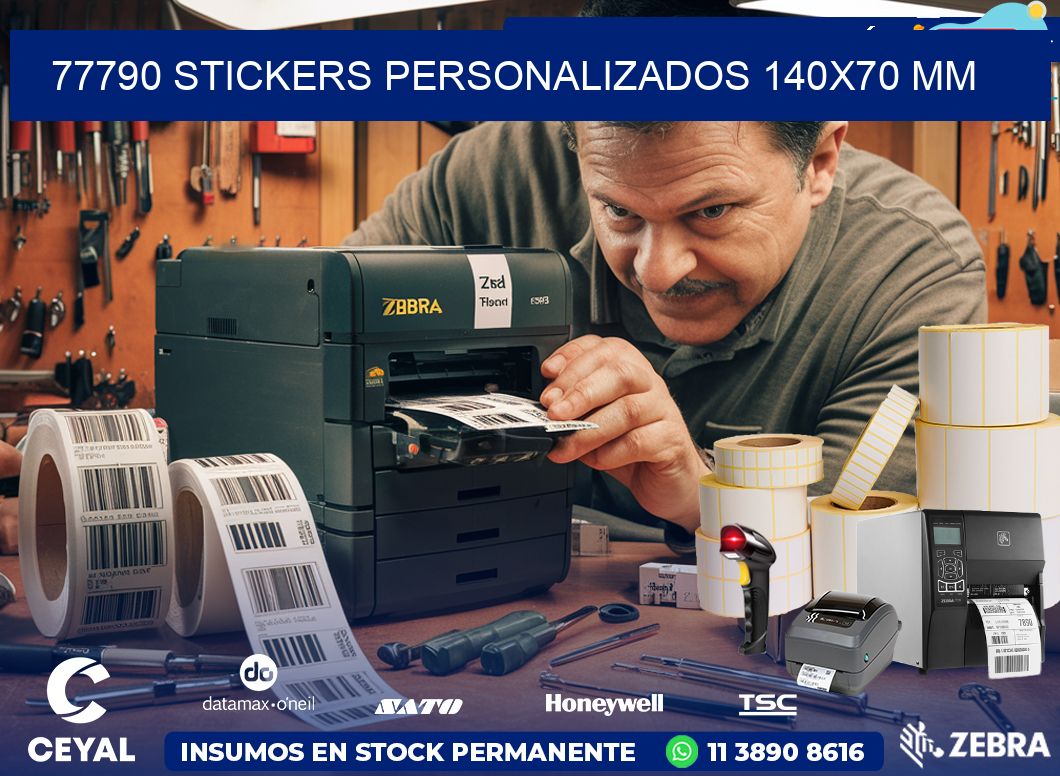 77790 STICKERS PERSONALIZADOS 140×70 mm