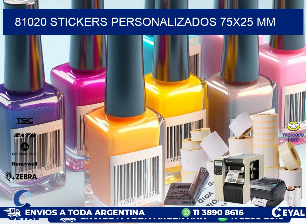 81020 STICKERS PERSONALIZADOS 75×25 mm