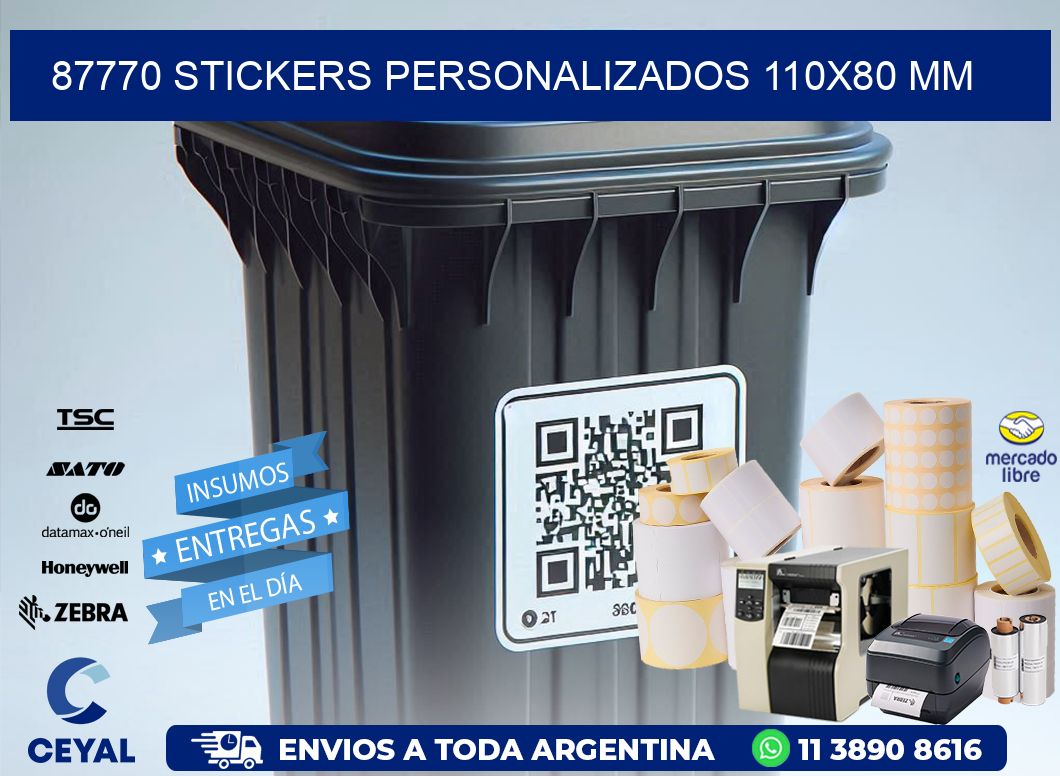 87770 STICKERS PERSONALIZADOS 110x80 mm