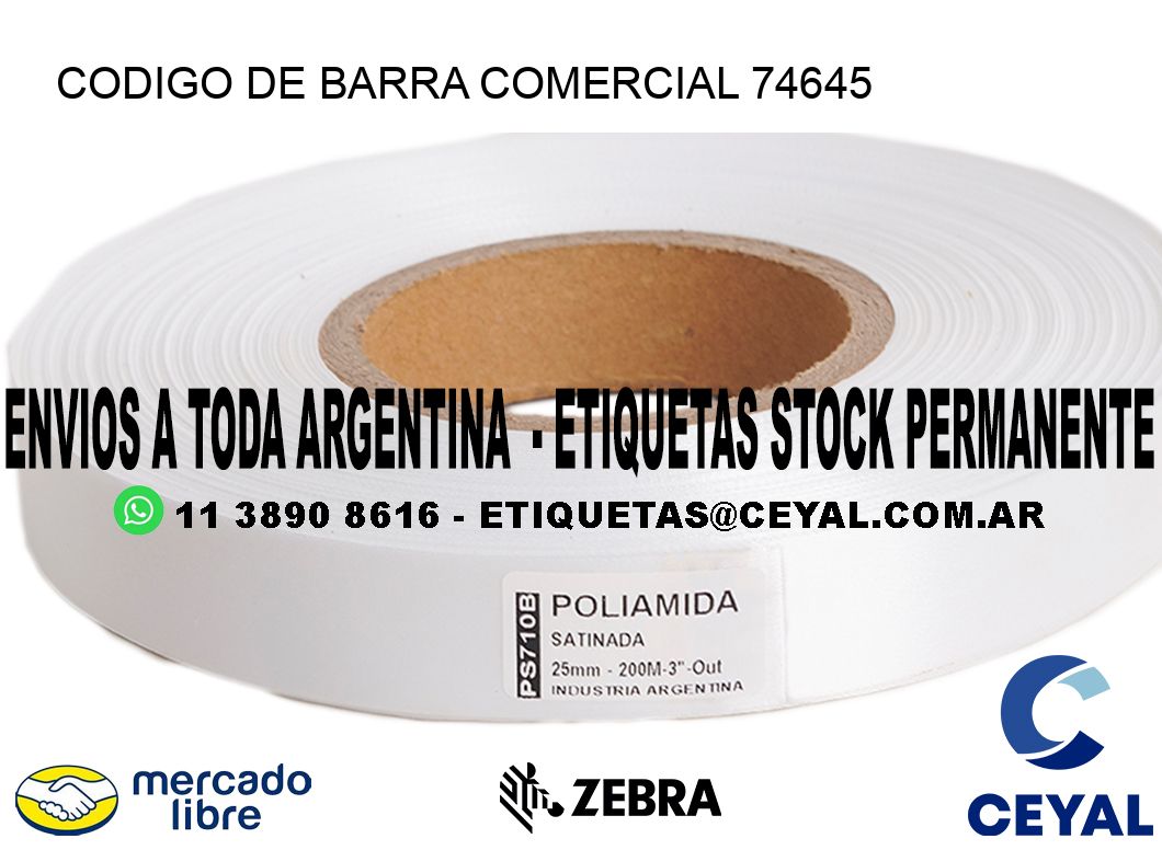 CODIGO DE BARRA COMERCIAL 74645