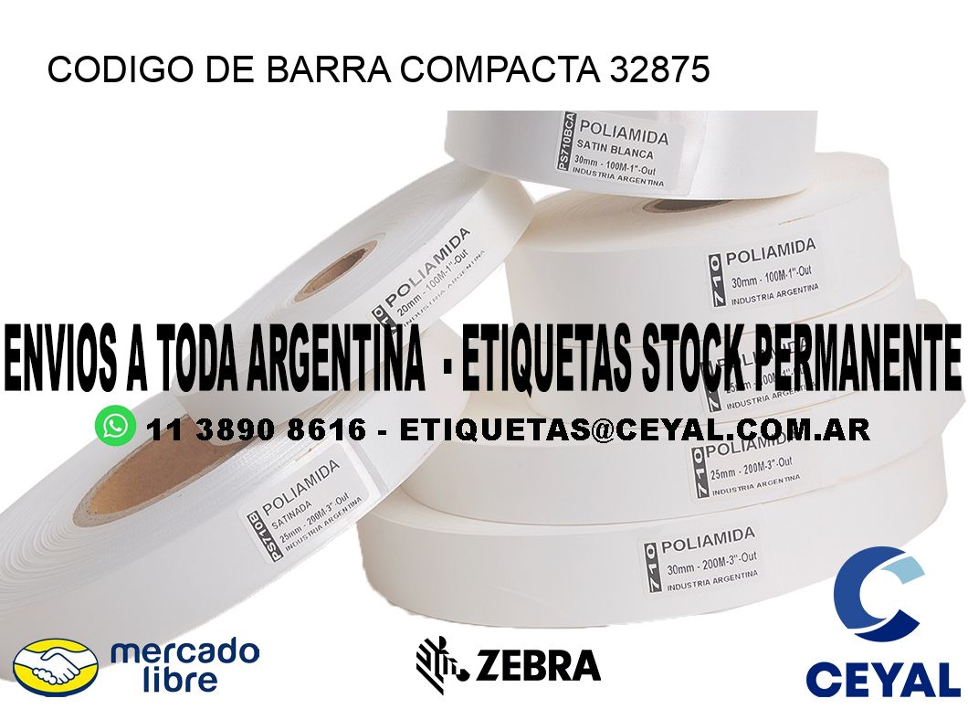 CODIGO DE BARRA COMPACTA 32875