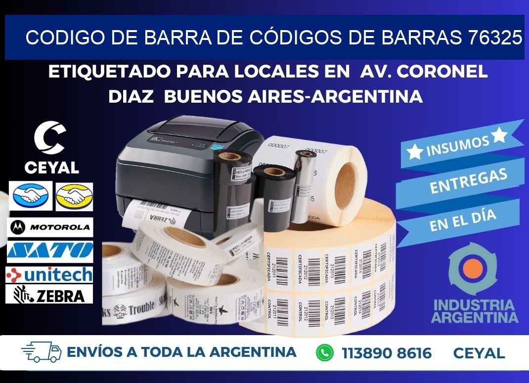 CODIGO DE BARRA DE CÓDIGOS DE BARRAS 76325