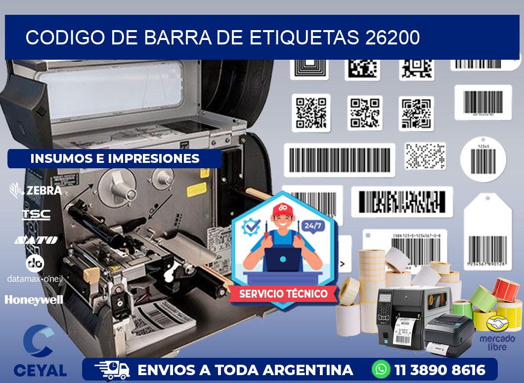 CODIGO DE BARRA DE ETIQUETAS 26200