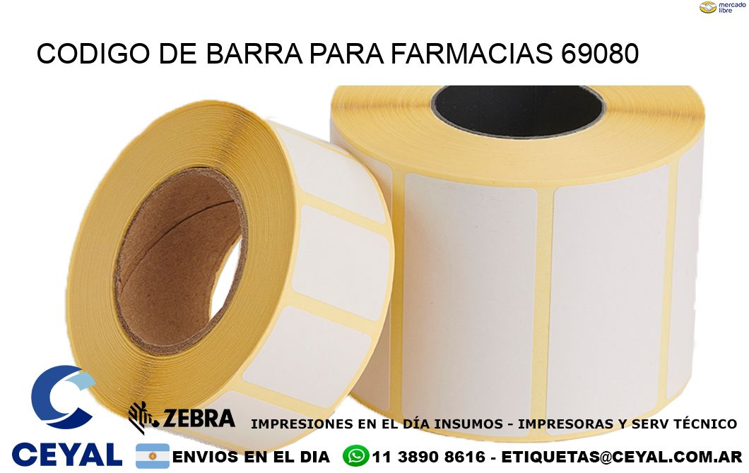 CODIGO DE BARRA PARA FARMACIAS 69080