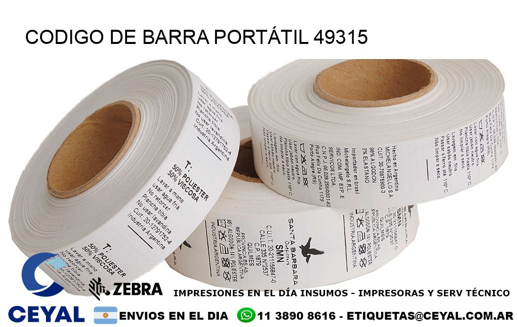 CODIGO DE BARRA PORTÁTIL 49315