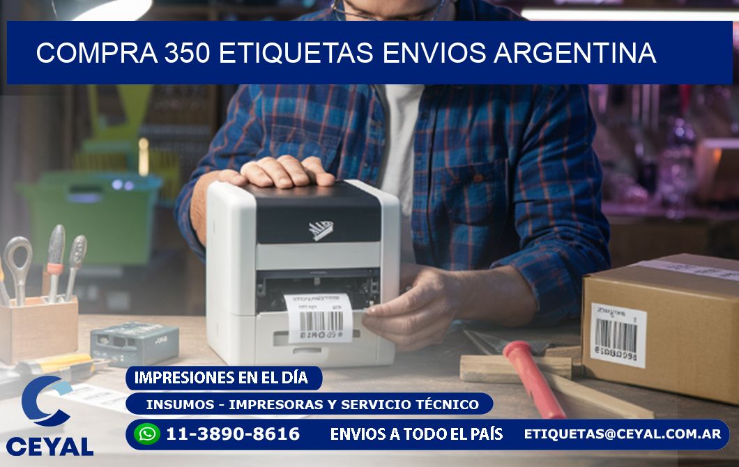 COMPRA 350 ETIQUETAS ENVIOS ARGENTINA