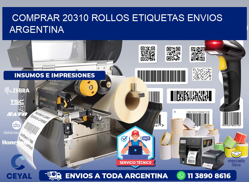 COMPRAR 20310 ROLLOS ETIQUETAS ENVIOS ARGENTINA