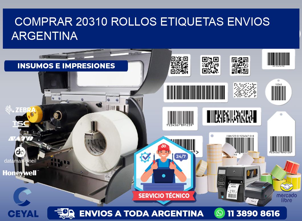 COMPRAR 20310 ROLLOS ETIQUETAS ENVIOS ARGENTINA