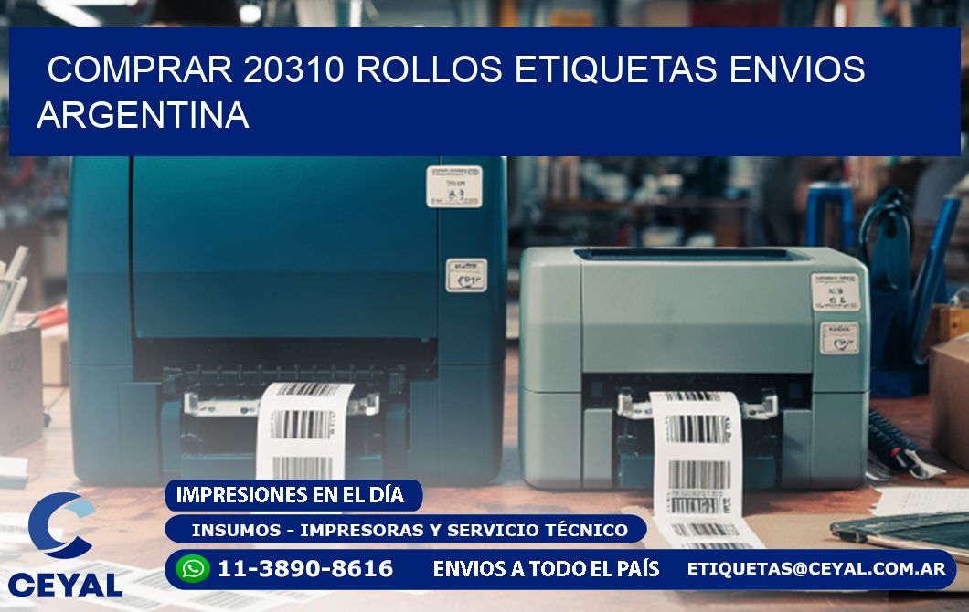 COMPRAR 20310 ROLLOS ETIQUETAS ENVIOS ARGENTINA