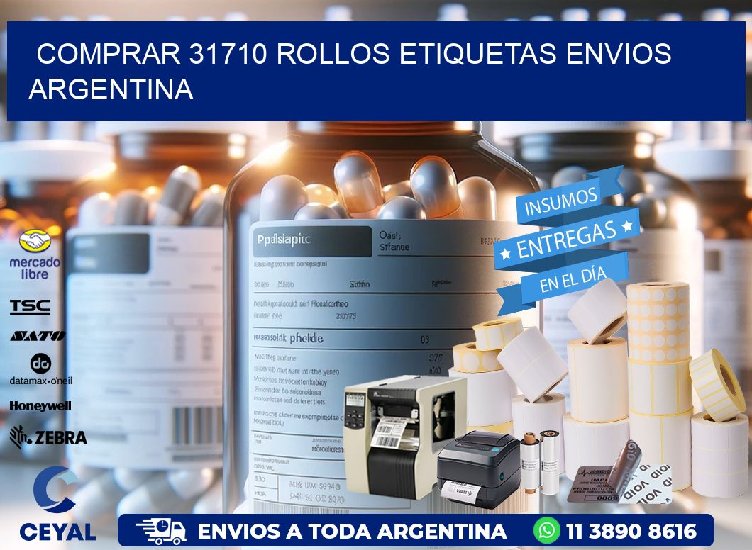 COMPRAR 31710 ROLLOS ETIQUETAS ENVIOS ARGENTINA