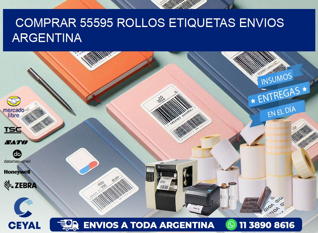 COMPRAR 55595 ROLLOS ETIQUETAS ENVIOS ARGENTINA