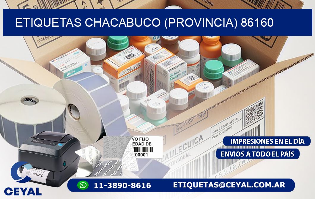 ETIQUETAS CHACABUCO (PROVINCIA) 86160