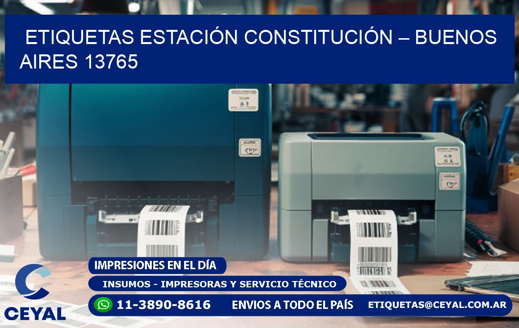 ETIQUETAS ESTACIÓN CONSTITUCIÓN – BUENOS AIRES 13765