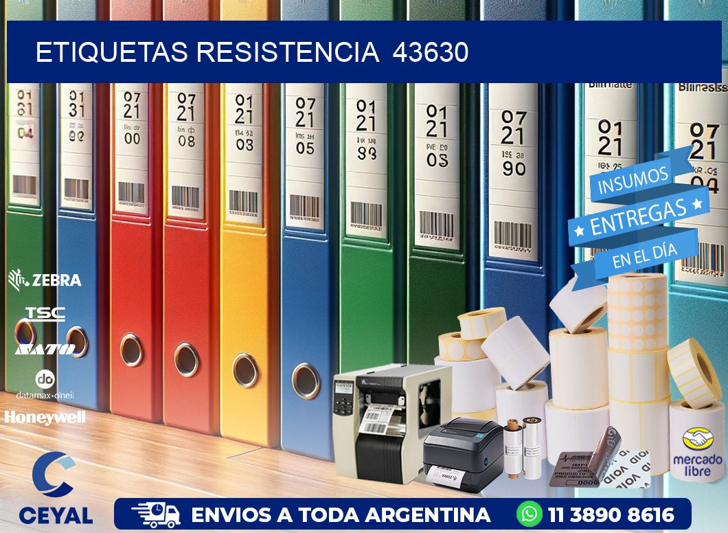 ETIQUETAS RESISTENCIA 43630