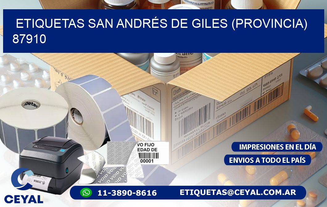 ETIQUETAS SAN ANDRÉS DE GILES (PROVINCIA) 87910