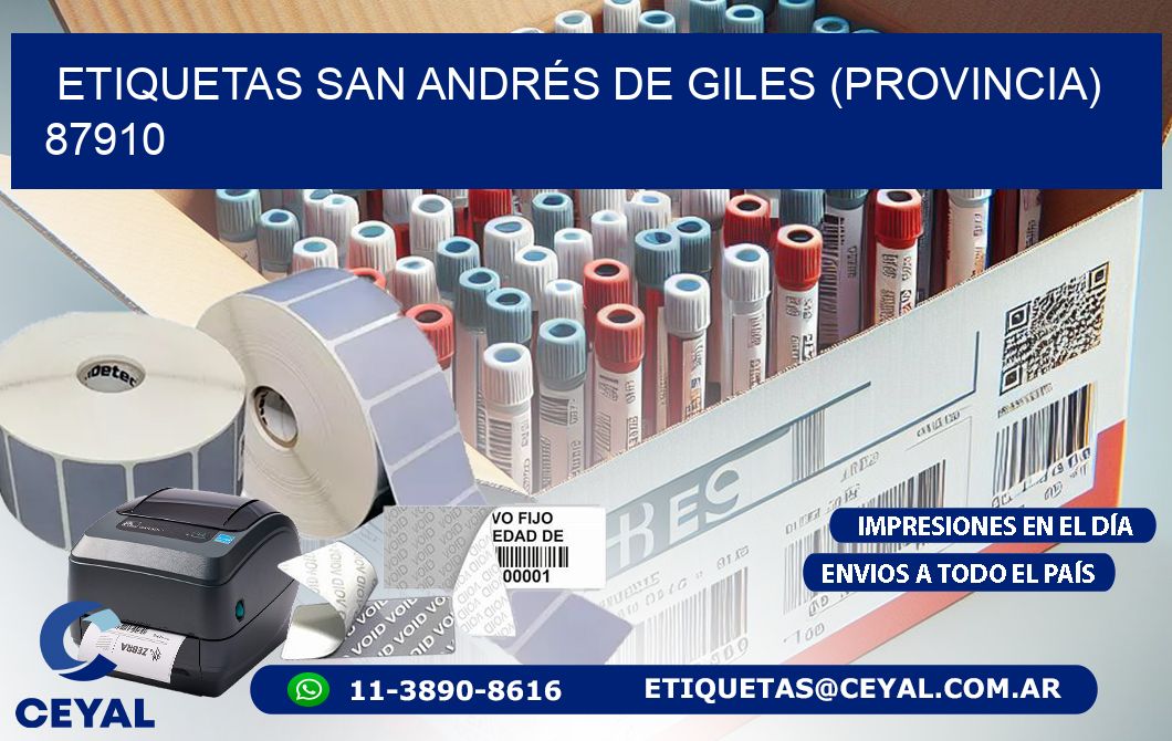 ETIQUETAS SAN ANDRÉS DE GILES (PROVINCIA) 87910
