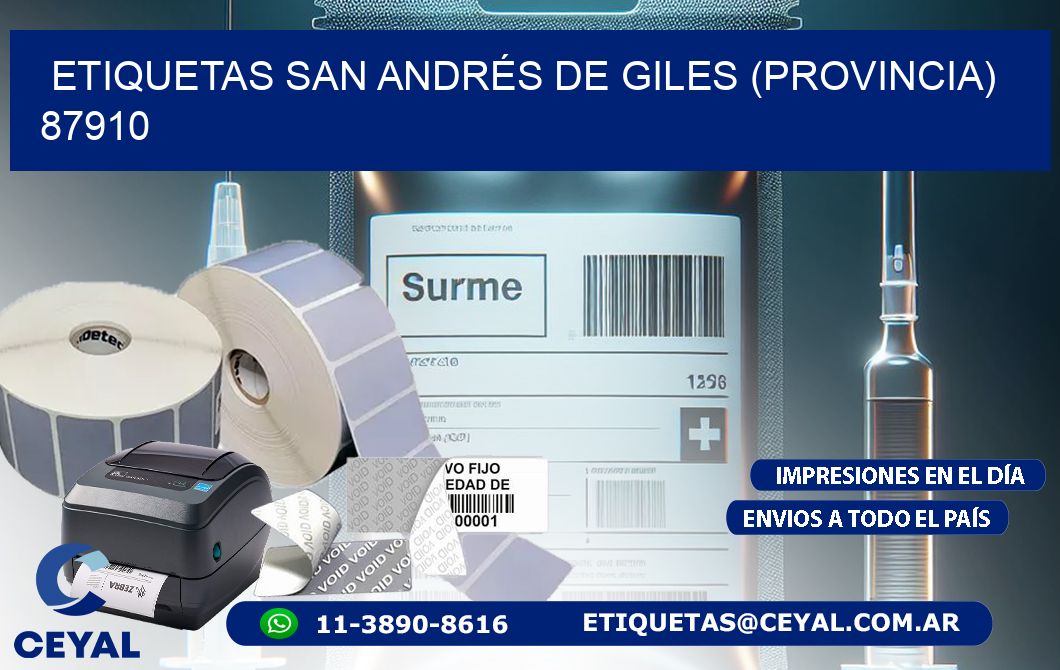 ETIQUETAS SAN ANDRÉS DE GILES (PROVINCIA) 87910