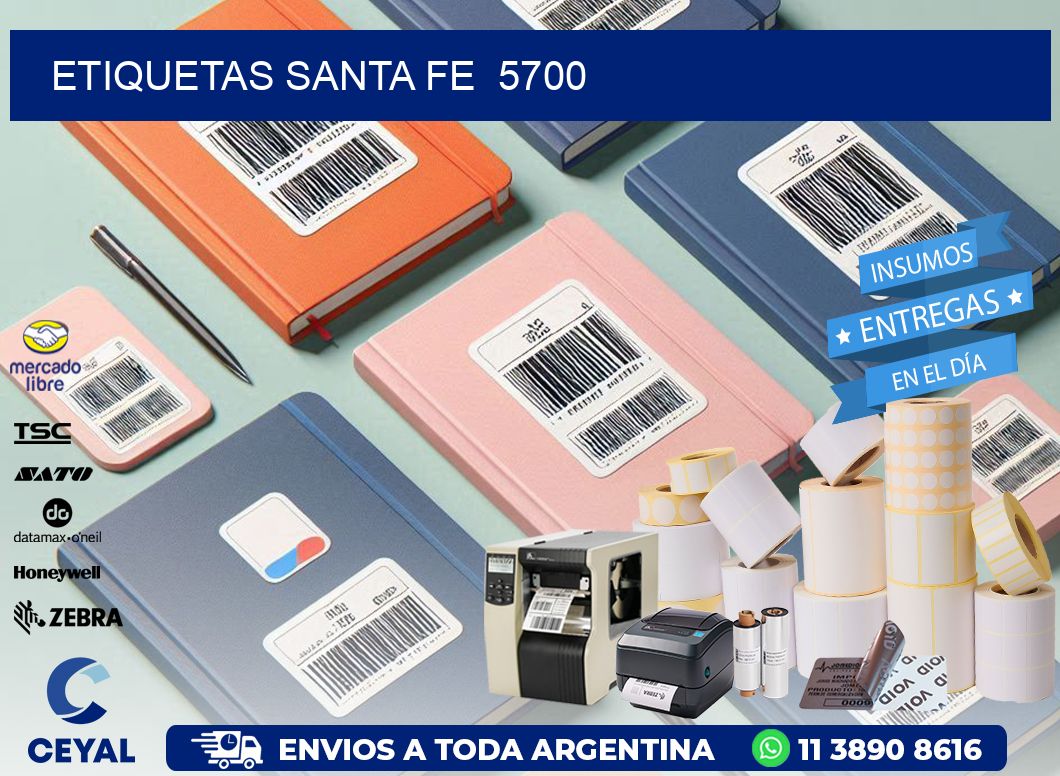 ETIQUETAS SANTA FE  5700