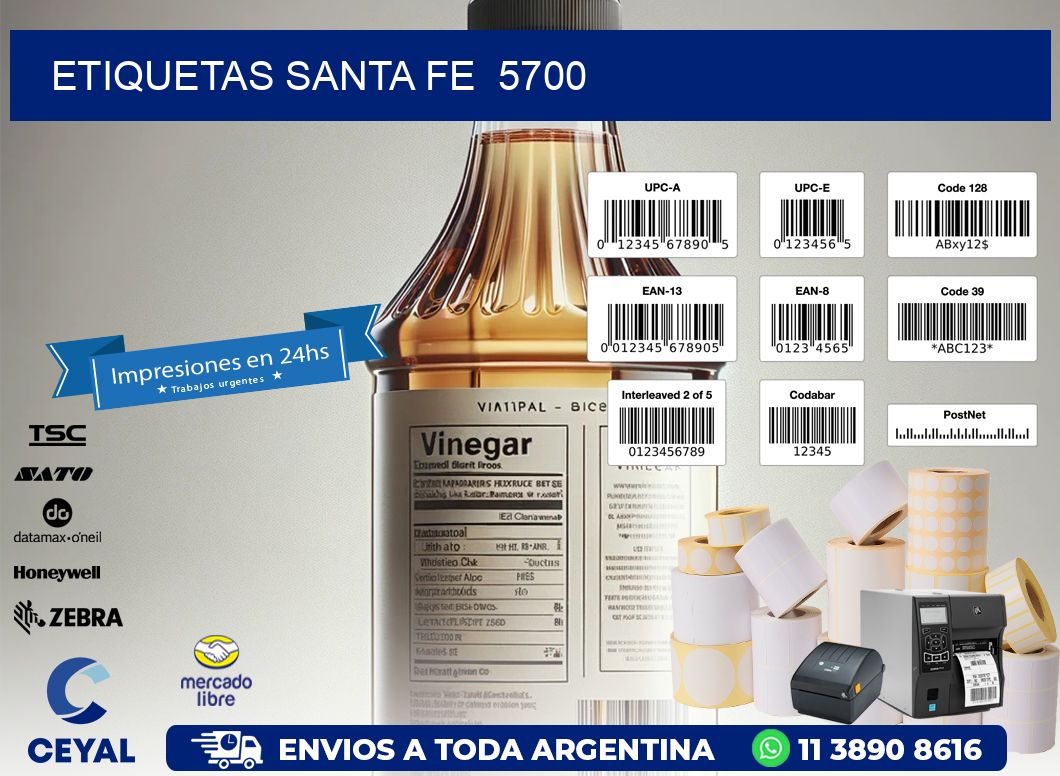 ETIQUETAS SANTA FE  5700