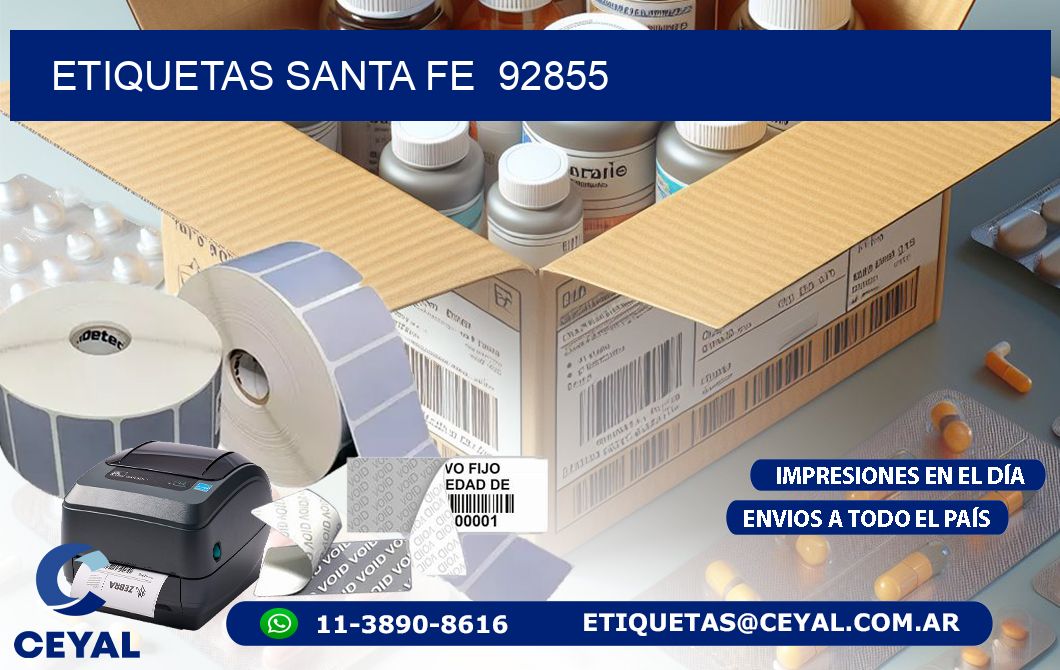 ETIQUETAS SANTA FE 92855