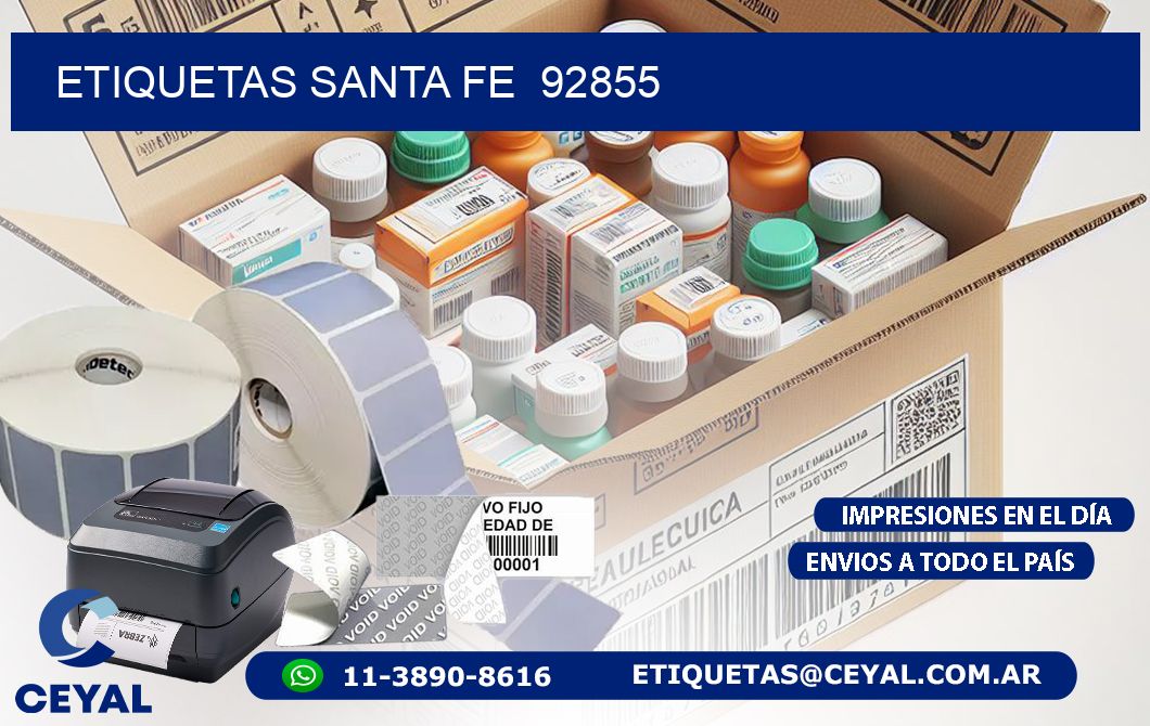 ETIQUETAS SANTA FE 92855