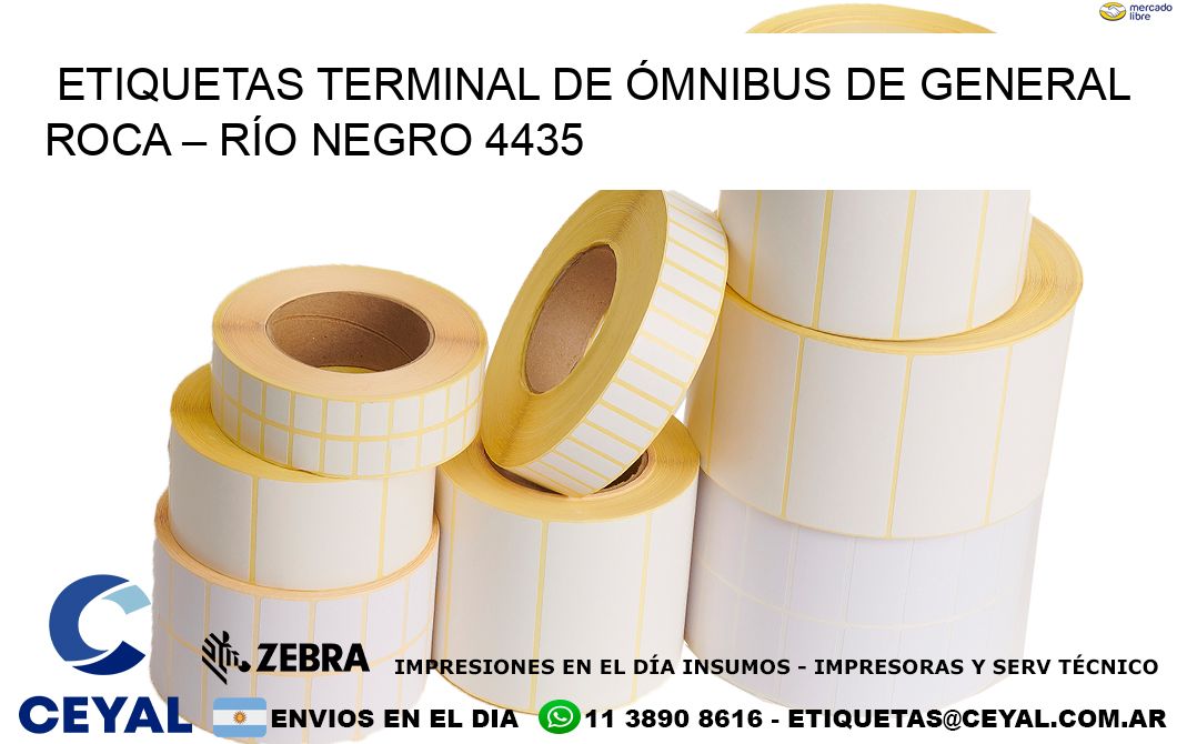 ETIQUETAS TERMINAL DE ÓMNIBUS DE GENERAL ROCA – RÍO NEGRO 4435