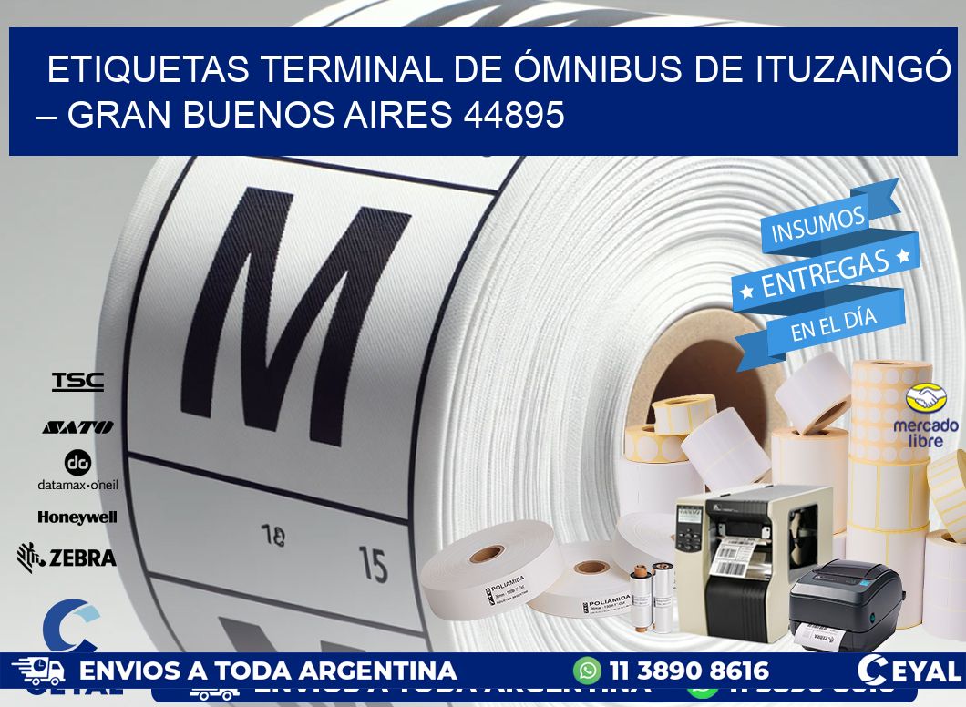 ETIQUETAS TERMINAL DE ÓMNIBUS DE ITUZAINGÓ – GRAN BUENOS AIRES 44895