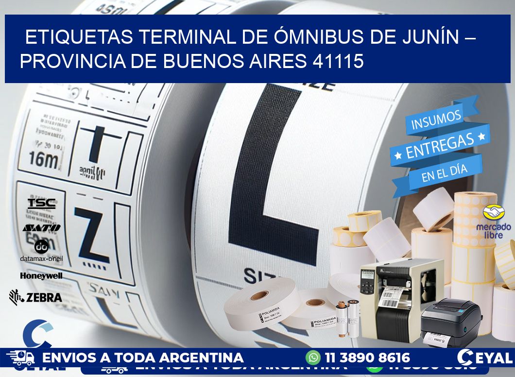 ETIQUETAS TERMINAL DE ÓMNIBUS DE JUNÍN – PROVINCIA DE BUENOS AIRES 41115