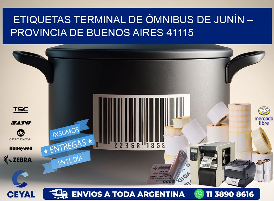 ETIQUETAS TERMINAL DE ÓMNIBUS DE JUNÍN – PROVINCIA DE BUENOS AIRES 41115