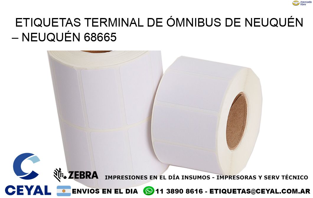 ETIQUETAS TERMINAL DE ÓMNIBUS DE NEUQUÉN – NEUQUÉN 68665