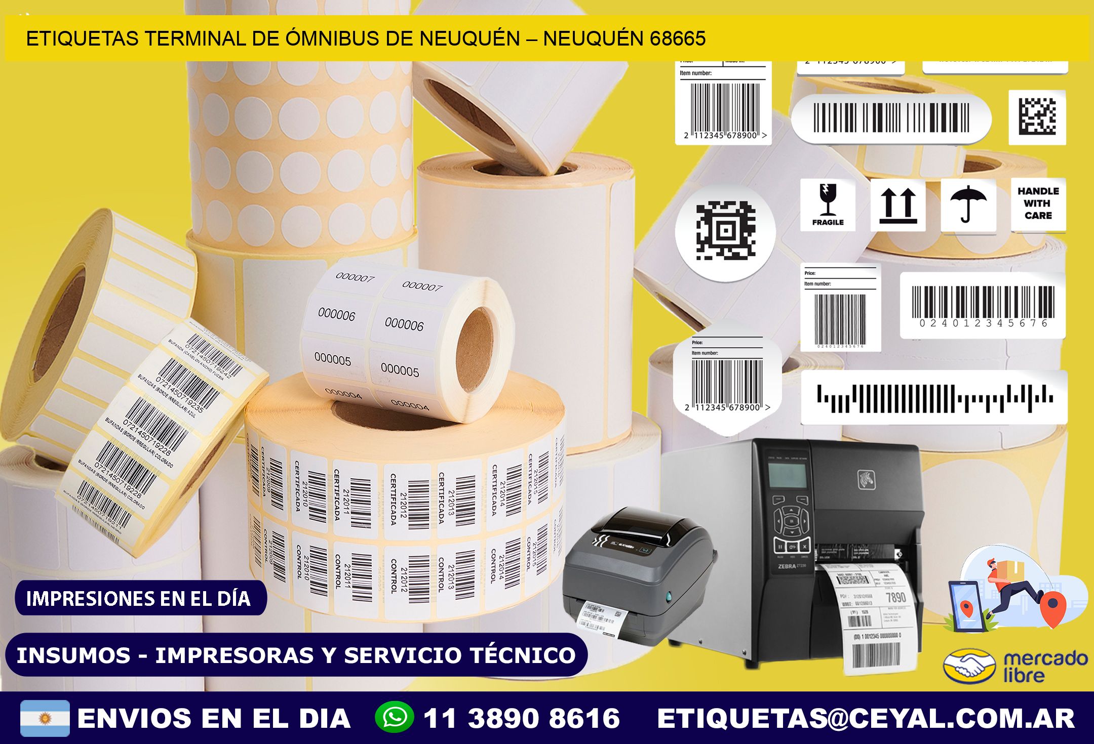 ETIQUETAS TERMINAL DE ÓMNIBUS DE NEUQUÉN – NEUQUÉN 68665