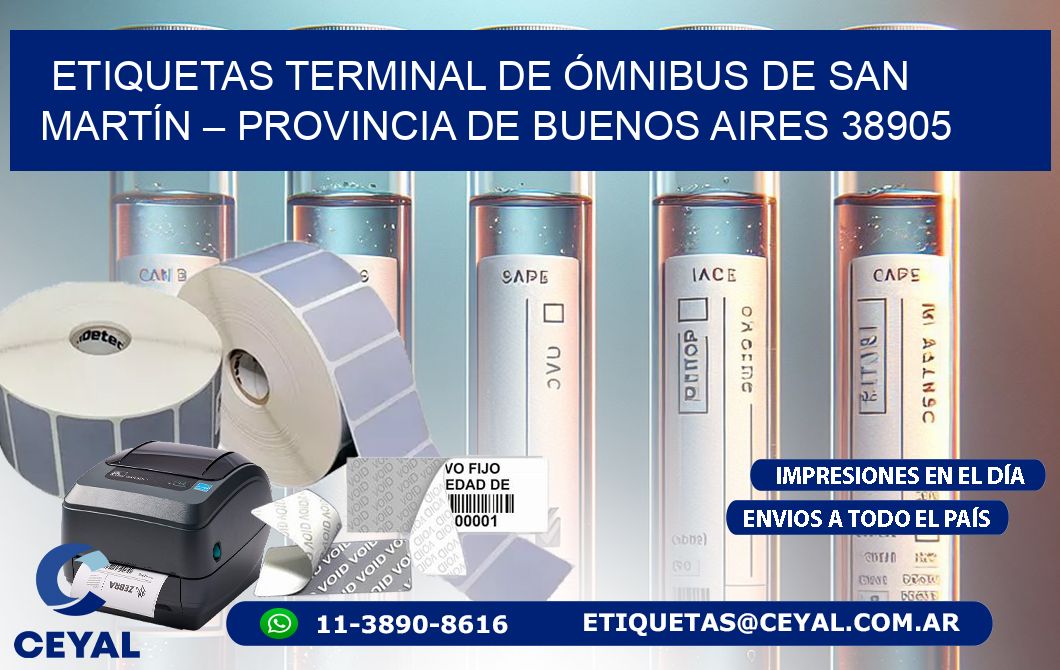 ETIQUETAS TERMINAL DE ÓMNIBUS DE SAN MARTÍN – PROVINCIA DE BUENOS AIRES 38905