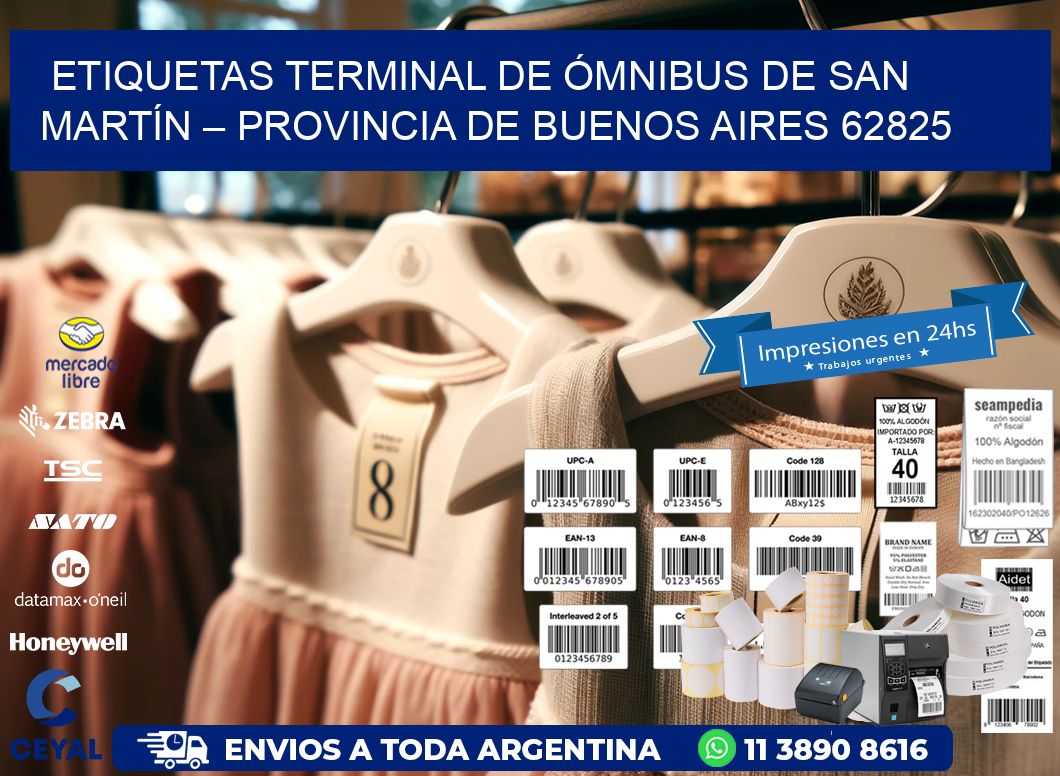 ETIQUETAS TERMINAL DE ÓMNIBUS DE SAN MARTÍN – PROVINCIA DE BUENOS AIRES 62825