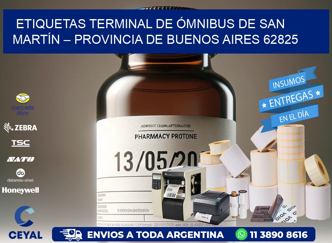 ETIQUETAS TERMINAL DE ÓMNIBUS DE SAN MARTÍN – PROVINCIA DE BUENOS AIRES 62825