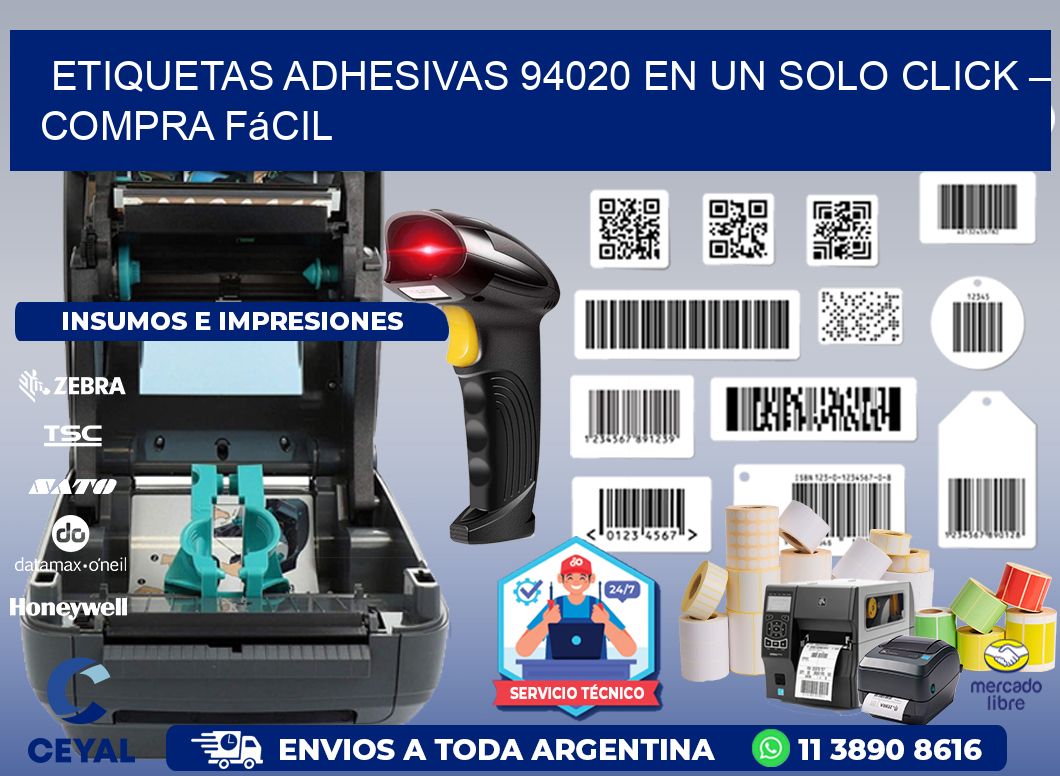 Etiquetas Adhesivas 94020 en un Solo Click – Compra Fácil
