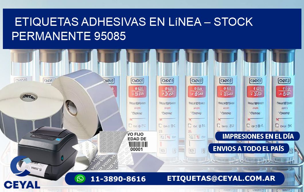 Etiquetas Adhesivas en Línea – Stock Permanente 95085