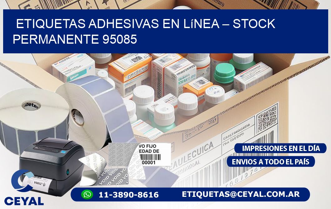 Etiquetas Adhesivas en Línea – Stock Permanente 95085