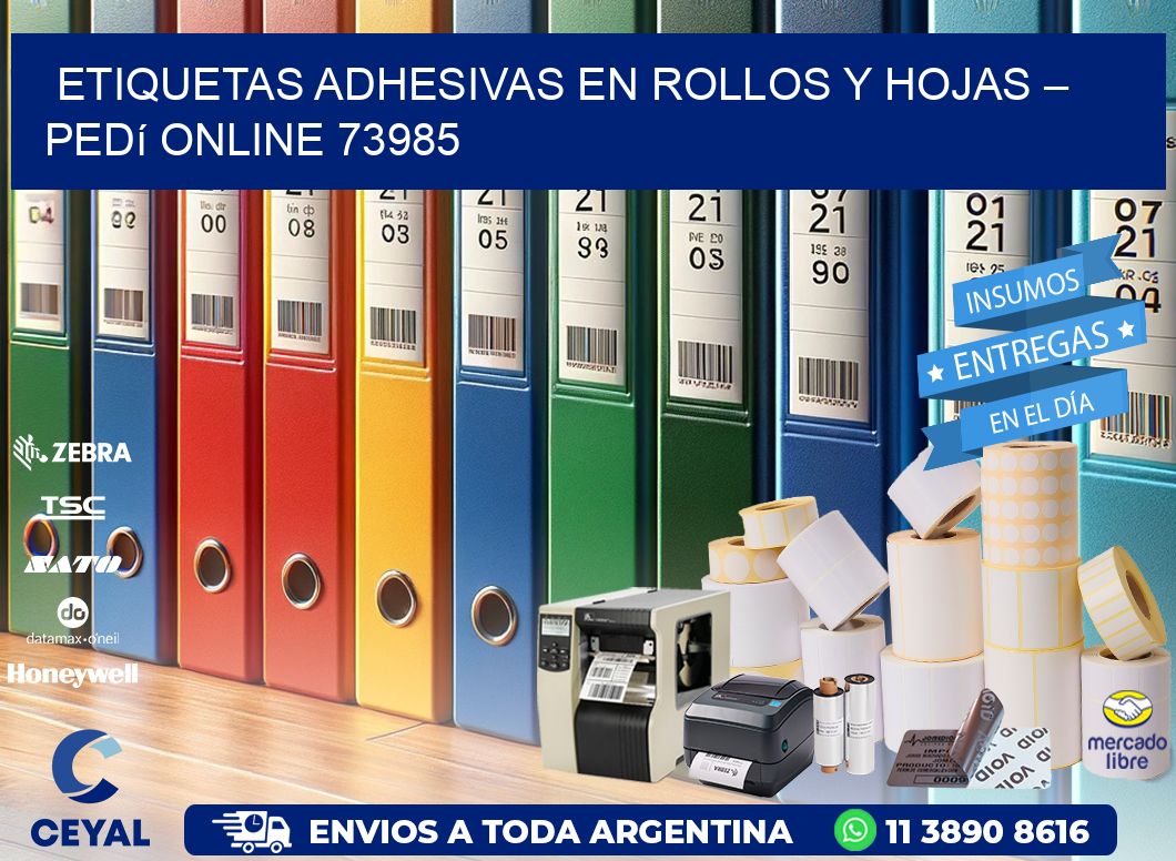 Etiquetas Adhesivas en Rollos y Hojas – Pedí Online 73985
