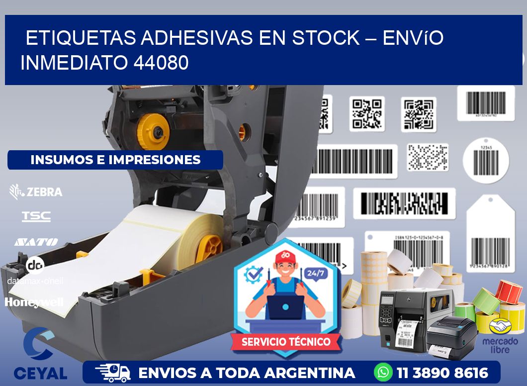 Etiquetas Adhesivas en Stock – Envío Inmediato 44080