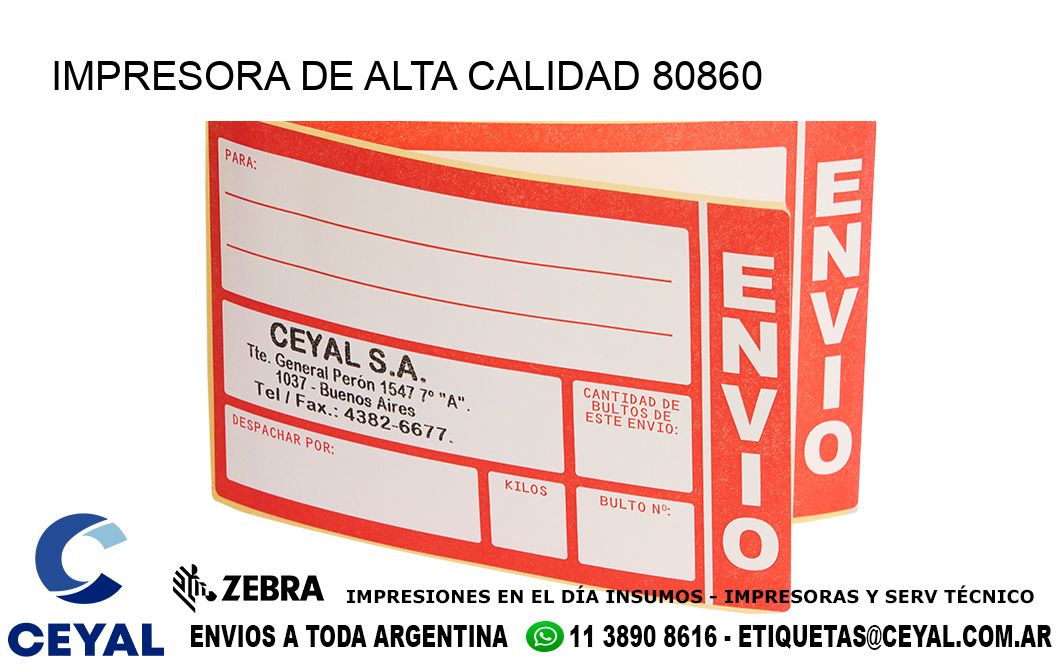 IMPRESORA DE ALTA CALIDAD 80860