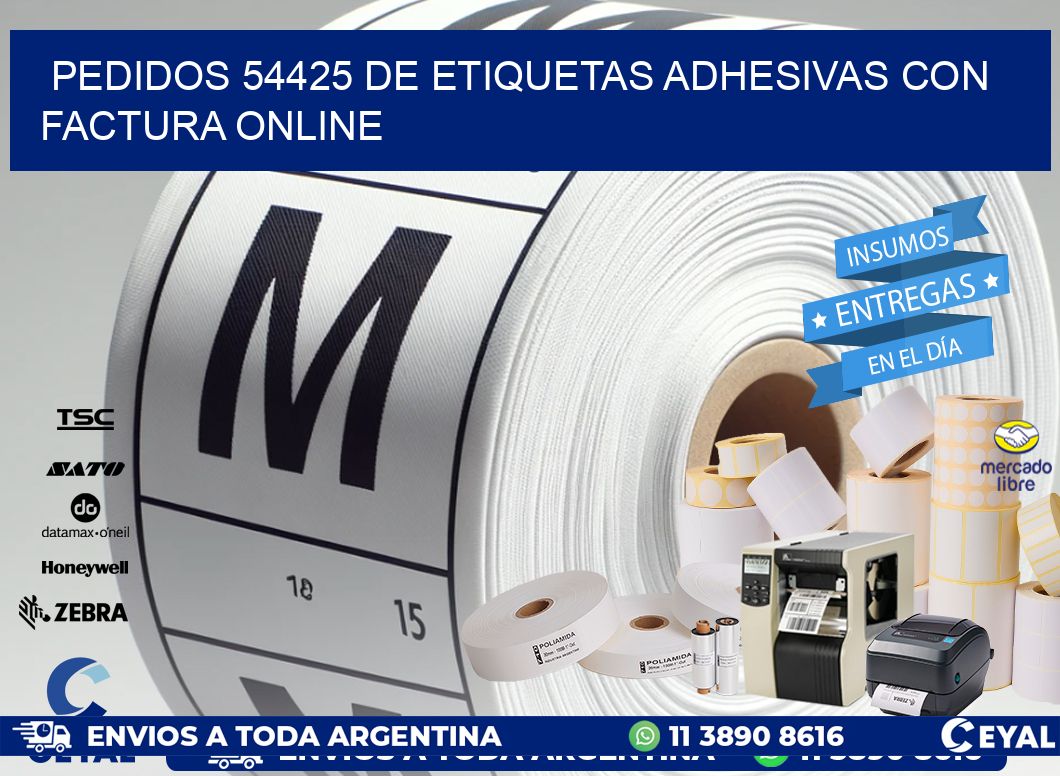 Pedidos 54425 de Etiquetas Adhesivas con Factura Online
