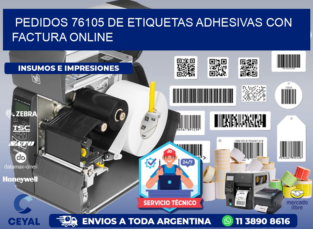Pedidos 76105 de Etiquetas Adhesivas con Factura Online