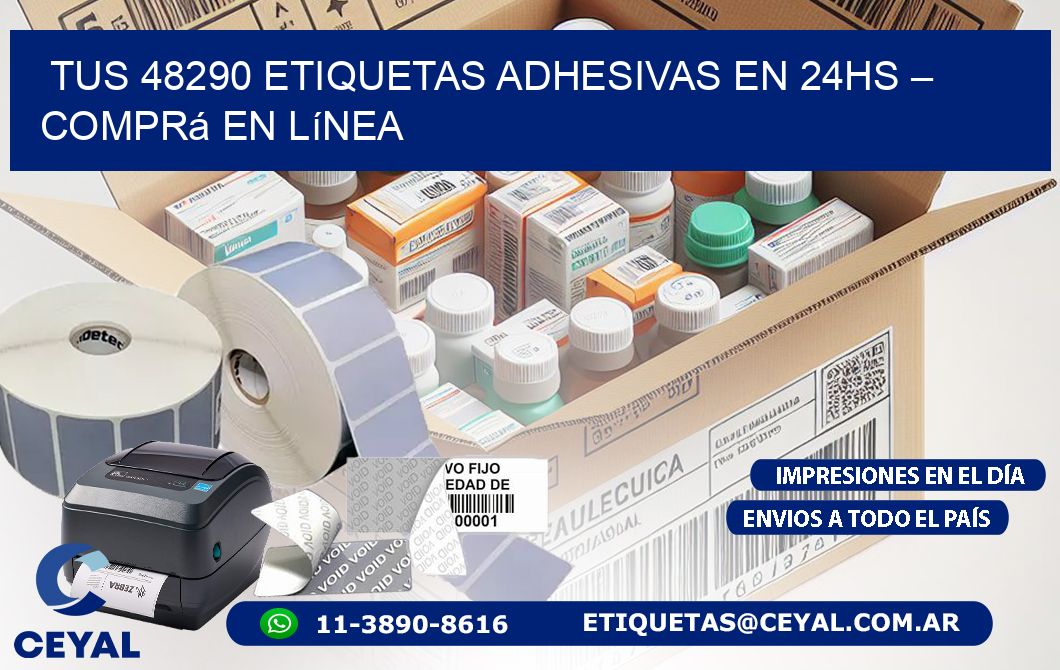 Tus 48290 Etiquetas Adhesivas en 24hs – Comprá en Línea
