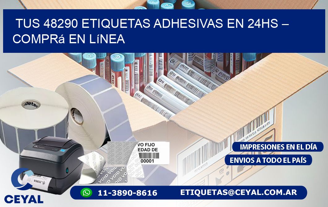 Tus 48290 Etiquetas Adhesivas en 24hs – Comprá en Línea