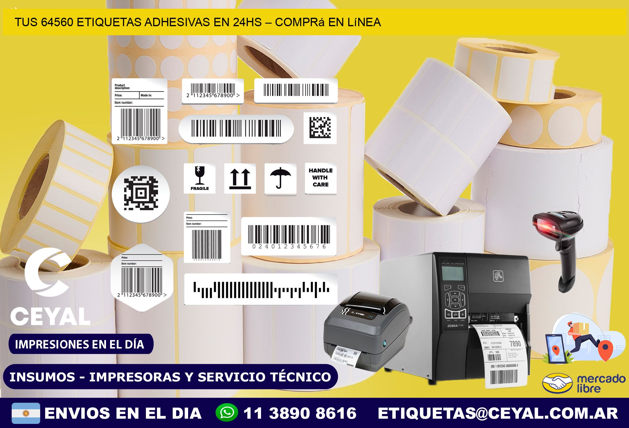 Tus 64560 Etiquetas Adhesivas en 24hs – Comprá en Línea